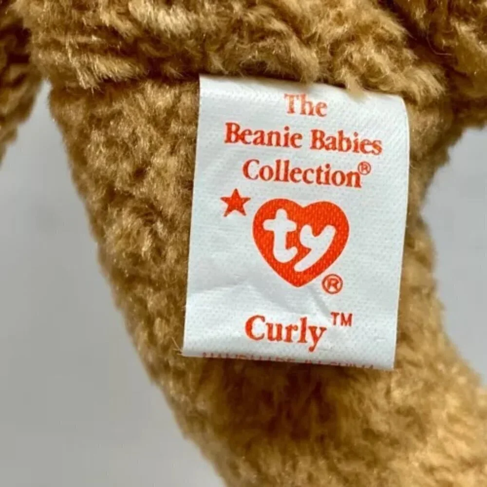 Ty Beanie Babies Curly The Bear Plush Toy - 4052‎